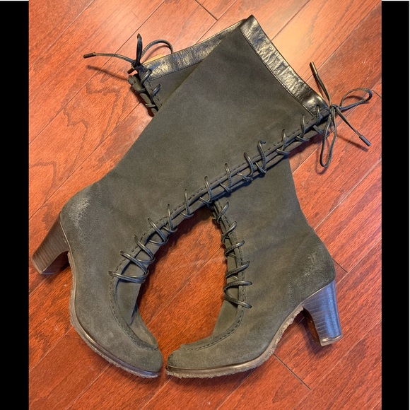 Suede Lace-Up FRYE Boots - Picture 1 of 8